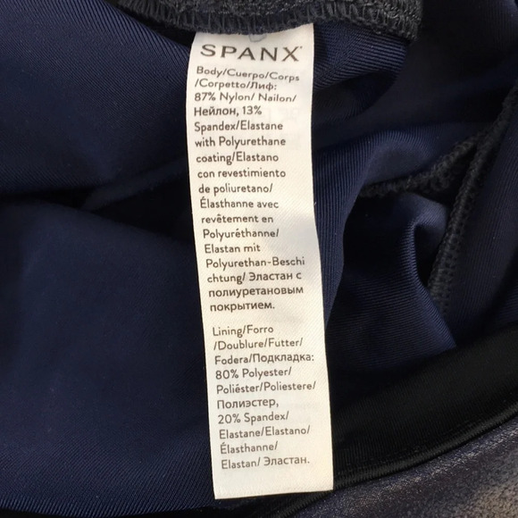 Spanx Leggings Womens 3X‎ Blue Faux Leather Ready To Wow Pull On High Waist - Picture 10 of 14